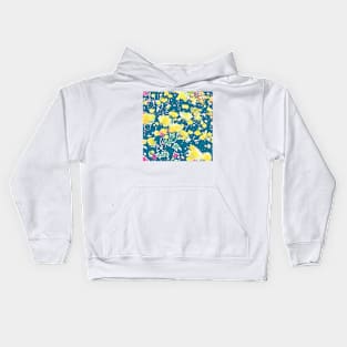 Pretty teal garden print Kids Hoodie